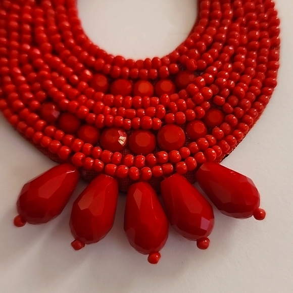 Kenneth Jay Lane KJL Womens Legendary Boho Cherry Red Post Dangle Earrings - Picture 5 of 12